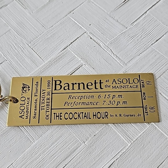 Lot of Three Asolo Theater and Cadence Theater Sarasota FL Ticket Keychains VTG - Picture 4 of 6
